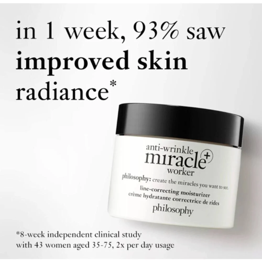 Philosophy Anti-Wrinkle Miracle Worker + Line Correcting Moisturizer NEW in box!